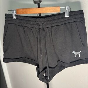 PINK‎ Victoria's Secret Charcoal Athletic Shorts with Dog Emblem